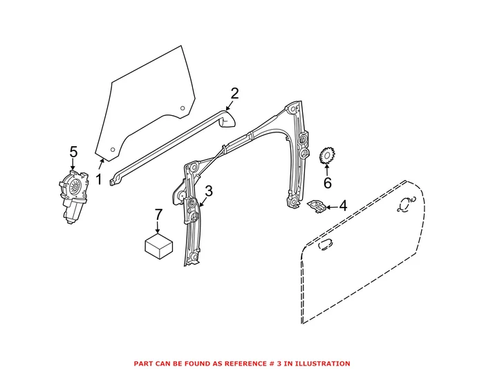 Genuine Mini 51337039451 – Window Regulator (Front Left)