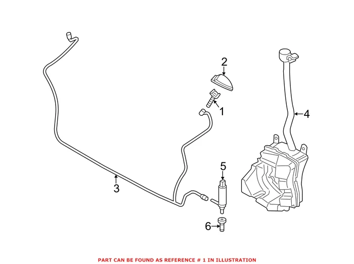Genuine Mini 61679800914 – Headlight Washer Nozzle (Front Right)