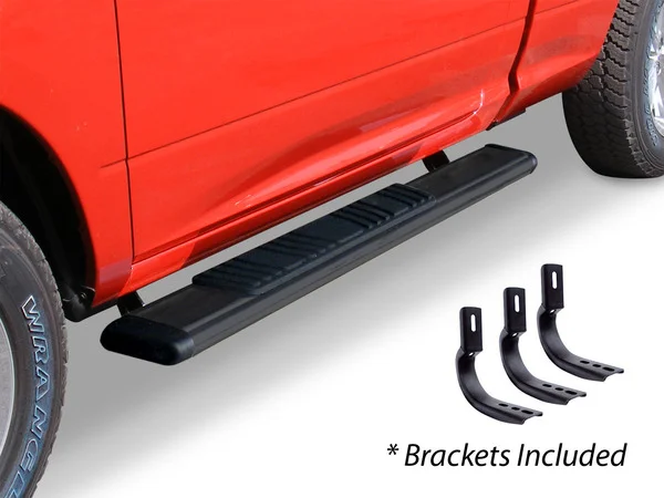 GoRhino 5 OE Xtreme Low Profile SideSteps Kit – Black Powder Coat & Brackets (Gas Only) – 685404552B