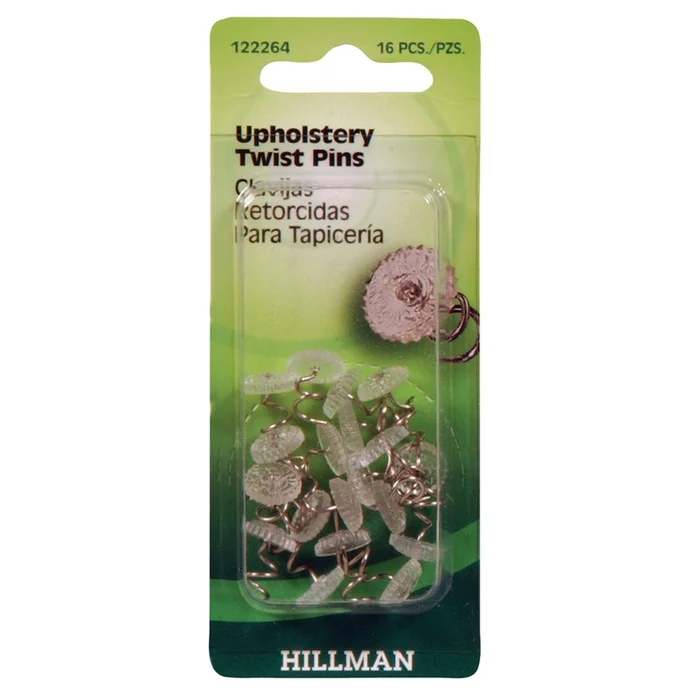 Hillman – 122264 – 7/16 in. L Silver Furniture Twist Pins Screw Shank Plastic – 16/Pack Steel