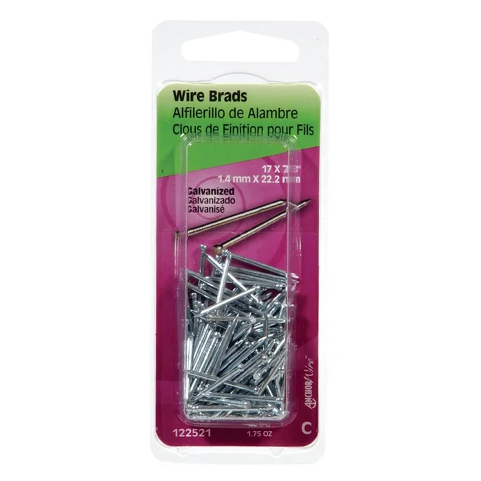 Hillman – 122521 – 17 Ga. x 7/8 in. L Galvanized Steel Brad Nails – 1/Pack 1.75 oz.
