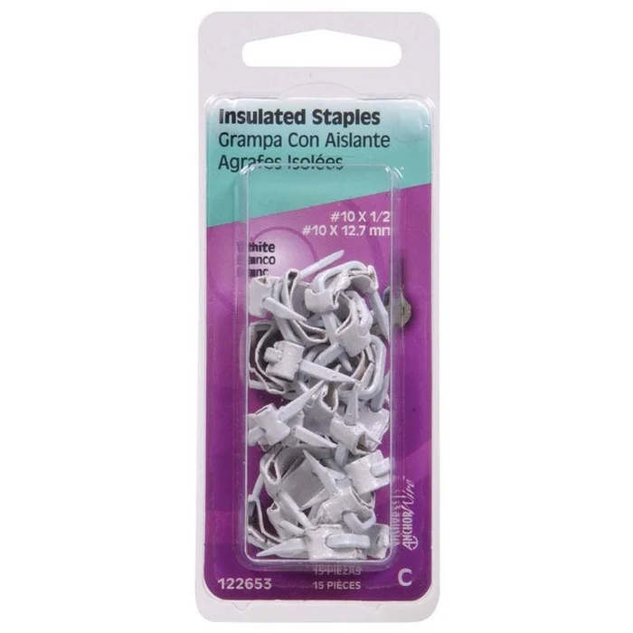 Hillman – 122653 – No. 10 x 1/2 in. L White Steel Insulated Staples 10 Ga. 15 lb.