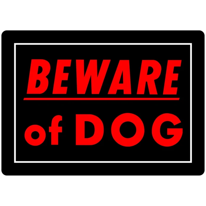 Hillman – 840143 – English Black Beware Sign 10 in. H x 14 in. W