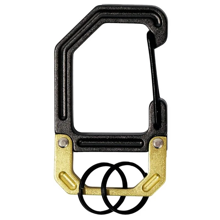 Hillman – 9977220 – Apex Aluminum Black/Gold Clip/Hook Carabiner Key Chain