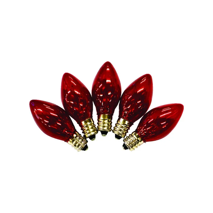 Holiday Bright Lights – BU25C7X3-TRDA – C7 Red 25 count Christmas Light Bulbs 1 ft.