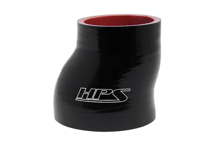HPS 1-1/2″ – 2″ ID, 3″ Long, High Temp 4-ply Reinforced Silicone Offset Reducer Coupler Hose Black (38mm – 51mm ID, 76mm Length)