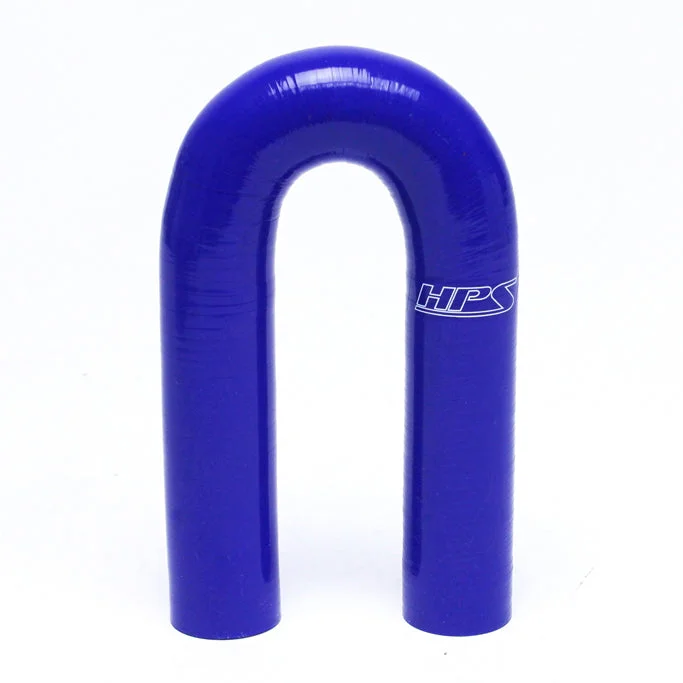 HPS 1.25″ ID High Temp 4-ply Reinforced Silicone 180 Degree U Bend Elbow Coupler Hose Blue (32mm ID)