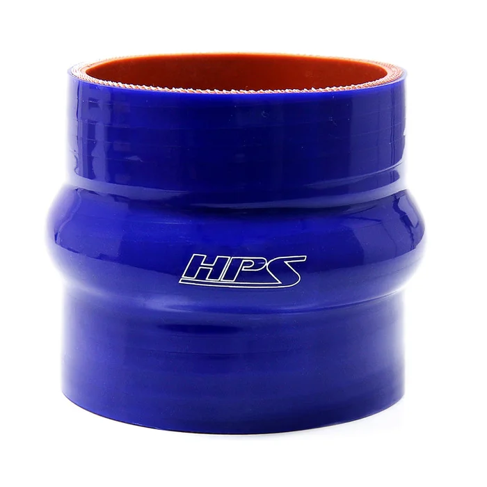 HPS 1-3/8″ ID, 3″ Long, High Temp 4-ply Reinforced Silicone Hump Coupler Hose Blue (35mm ID, 76mm Length)