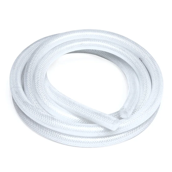 HPS 1″ ID Clear high temp reinforced silicone heater hose tubing, 10 feet roll, Max Temperature Rating: 350F, Bend Radius: 4″