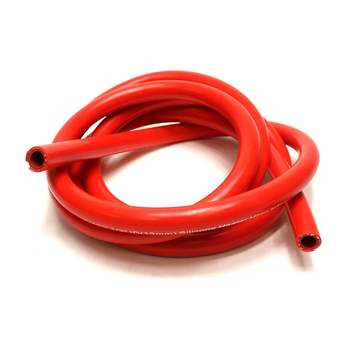 HPS 1″ ID Red high temp reinforced silicone heater hose tubing, 10 feet roll, Max Temperature Rating: 350F, Bend Radius: 4.5″