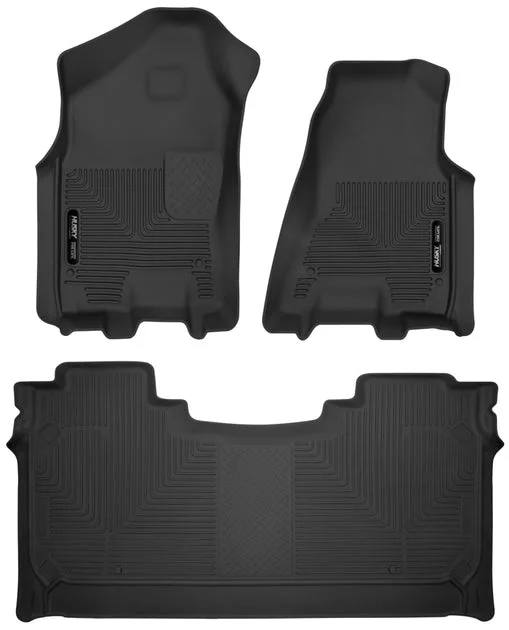 Husky Liners 19-22 Dodge Ram 1500 Crew Cab X-Act Contour Front & Second Seat Floor Liners – Black