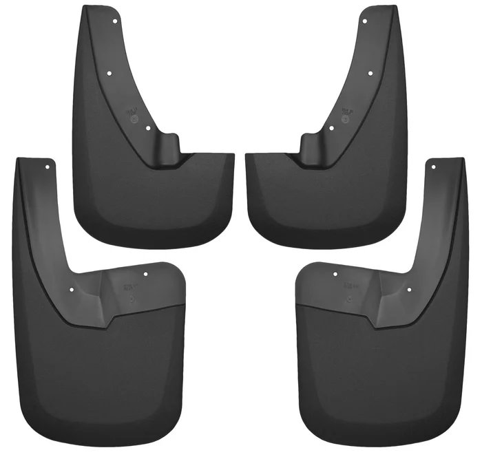 Husky Liners Dodge Ram 1500/2500/3500 Has OE Fender Flares Single Rear Wheels Front and Rear Mud Guard Set Black – 58186