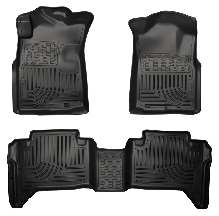 Husky Liners Front & 2nd Row Toyota Tacoma Dbl Cab (Footwell Coverage) WeatherBeater Black – 98951