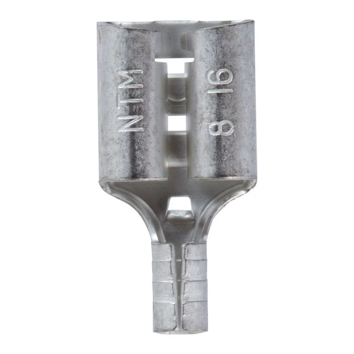 Jandorf – 60944 – 22-18 Ga. Uninsulated Wire Female Disconnect Silver – 5/Pack