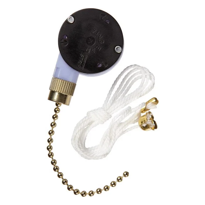Jandorf – 61202 – 6 amps Single Pole Pull Chain Appliance Switch Brass – 1/Pack