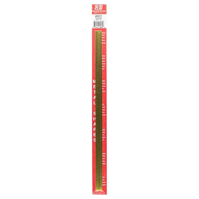 K&S – 8231 – 0.016 in. x 1/2 in. W x 12 in. L Brass Metal Strip