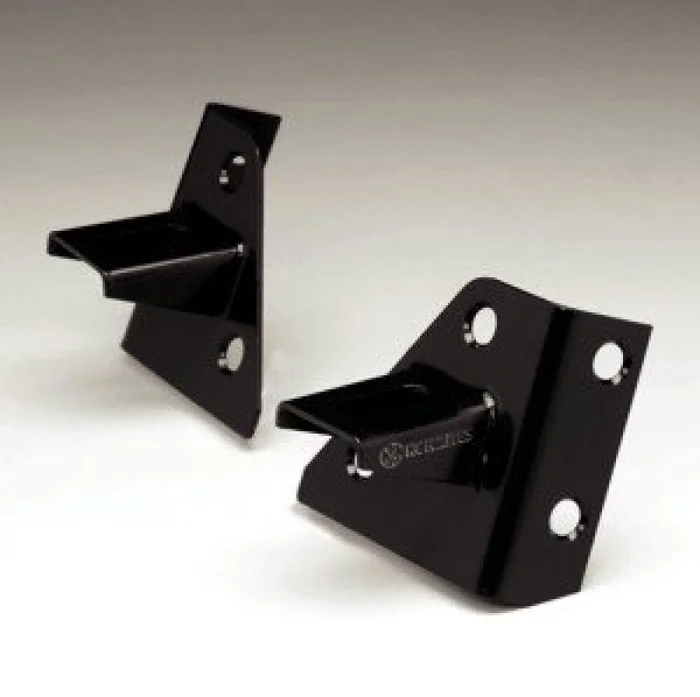 KC HiLiTES 86-95 Jeep YJ Windshield Hinge Light Mount Bracket Set (Pair) – Black