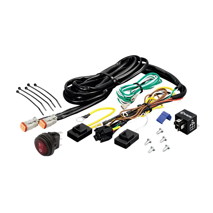 KC HiLiTES Wiring Harness w/ 40 Amp Relay and LED Rocker Switch, 2-Pin Deutsch Connectors – 6315