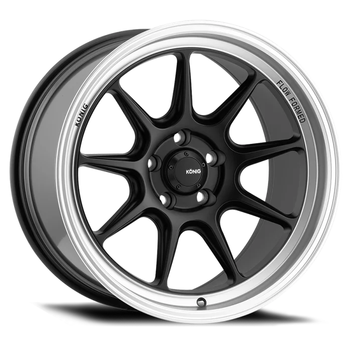 Konig Countergram 19x11B 5×114.3 ET18 Matte Black / Matte Machined Lip