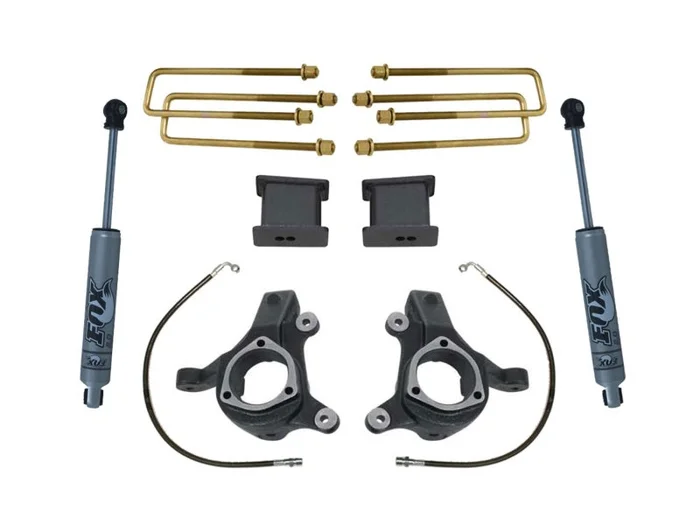 MaxTrac 07-16 GM C1500 2WD w/Cast Steel Susp. 3in/1in Spindle Lift Kit w/FOX Shocks