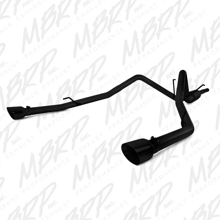 MBRP 09-14 Dodge Ram 1500 5.7L Cat-Back Dual Split Rear (Through Stock Bumper) AL – Black