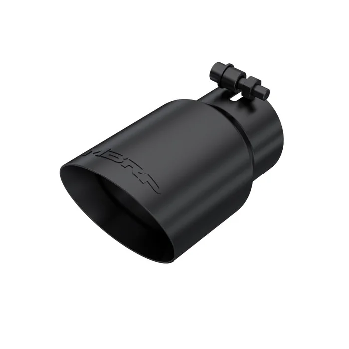 MBRP Tip 3in Round x 4in Inlet OD Dual Walled Angled Black Tip – Fits all 3in Exhausts