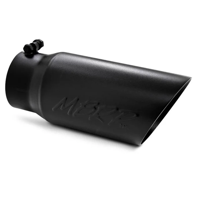 MBRP Universal Tip 5 O.D. Dual Wall Angled 4 inlet 12 length – Black Finish