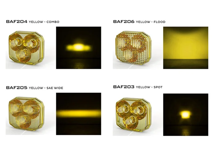 Morimoto 4Banger Replacement Optics: Yellow / Flood – BAF206