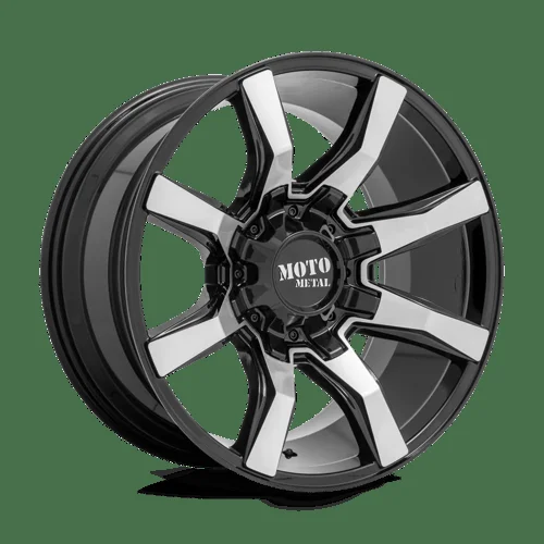 Moto Metal MO804 20X10 8X180 G-BLK MACH 12MM