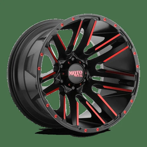 Moto Metal MO978 20X10 8X180 S-BLK MACH RTCC -24MM