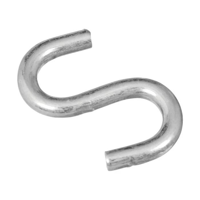National Hardware – N121-616 – Zinc-Plated Silver Steel 1-1/2 in. L Open S-Hook 40 lb. – 4/Pack
