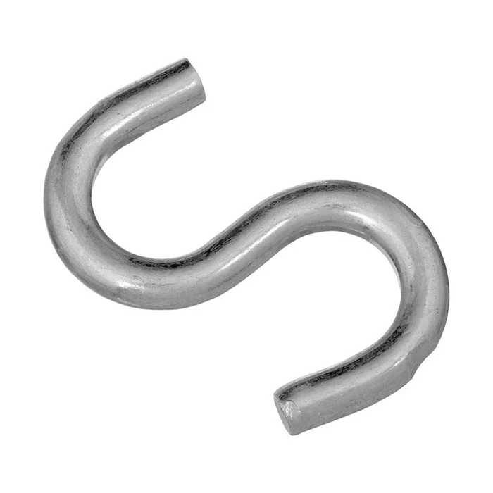 National Hardware – N121-715 – Small Zinc-Plated Silver Steel 2-1/2 in. L Open S-Hook 140 lb. – 1/Pack