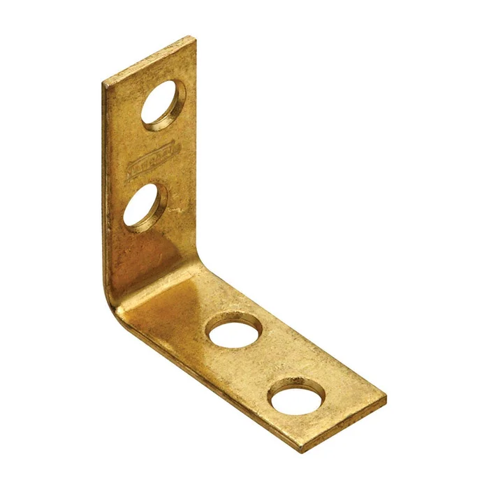 National Hardware – N190-827 – 1.5 in. H x 0.63 in. W x 0.08 in. D Brass-Plated Steel Inside Corner Brace