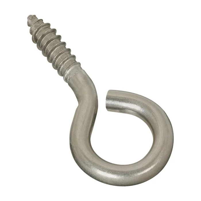 National Hardware – N220-459 – 0.26 in. D X 2-5/8 in. L Brushed Stainless Steel Screw Eye 120 lb. cap. 1 pk