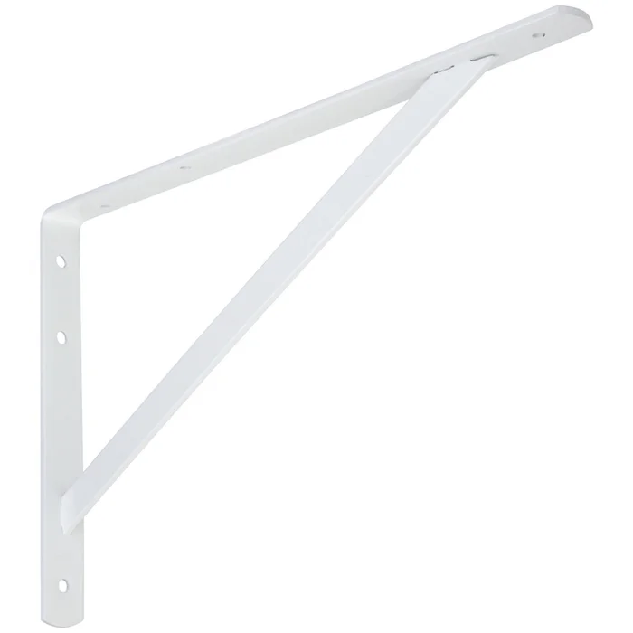National Hardware – N260-596 – 10.63 in. H x 16 in. W x 1.19 in. D White Steel Shelf Bracket