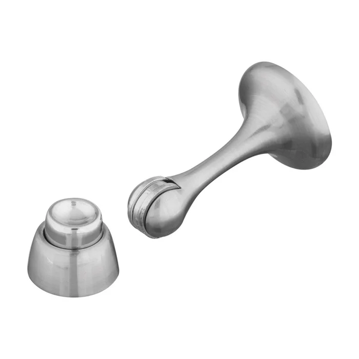 National Hardware – N328-195 – Zinc Satin Nickel Silver Magnetic Door Stop Mounts to door and wall