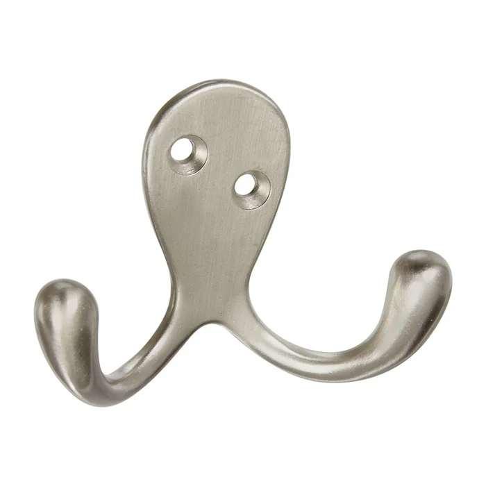 National Hardware – N830-152 – Satin Nickel Silver Zinc 3 in. L Double Hook 1 pk