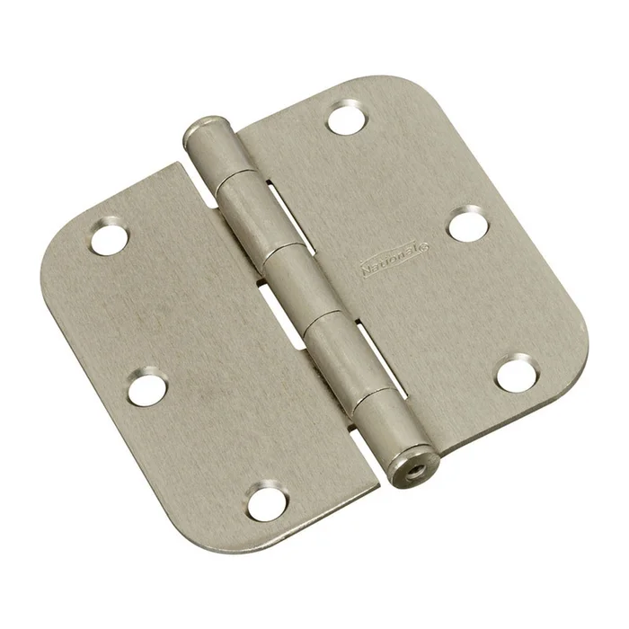 National Hardware – N830-242 – 3-1/2 in. L Satin Nickel Door Hinge – 1/Pack