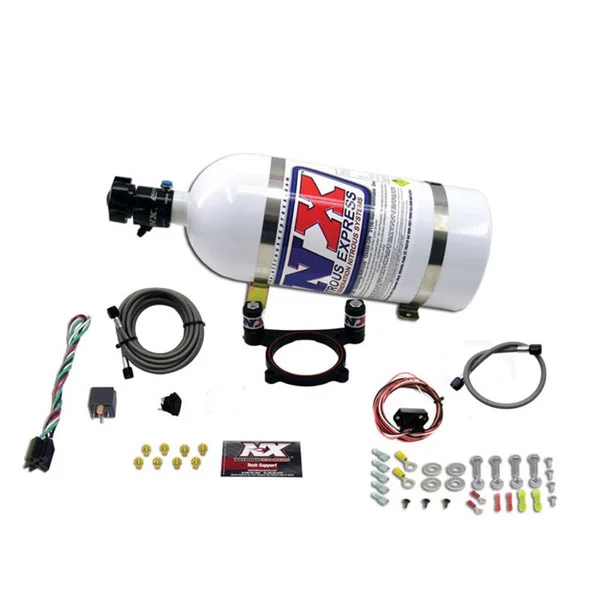 Nitrous Express 11-15 Ford Mustang GT 5.0L Coyote 4 Valve Nitrous Plate Kit (50-200HP) w/10lb Bottle – 20948-10