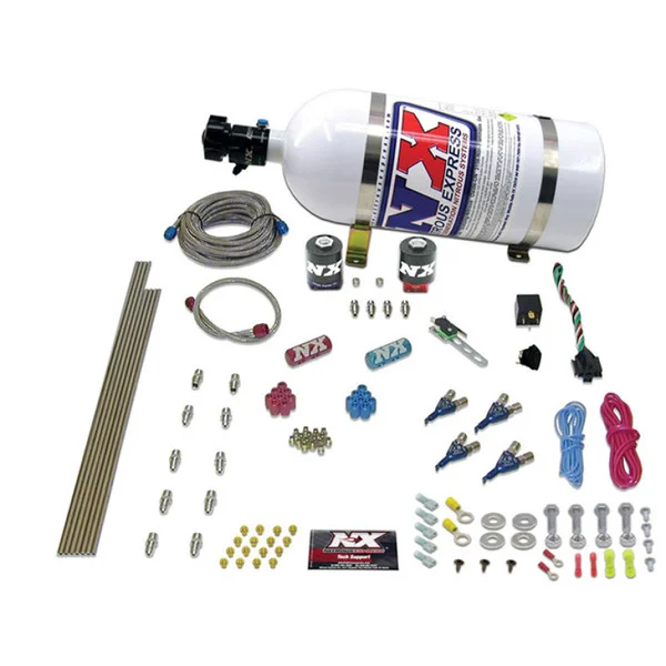Nitrous Express 4 Cyl Alcohol Nitrous Kit (125-275HP) w/15lb Bottle – 80045-15