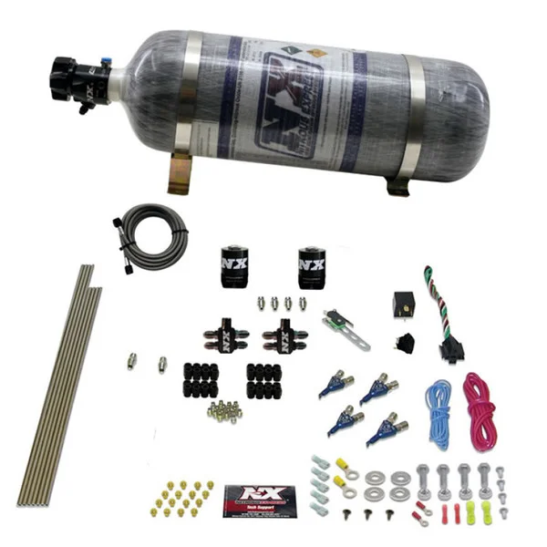 Nitrous Express 4 Cyl Gas (100-250HP) Nitrous Kit w/Composite Bottle – 80004-12