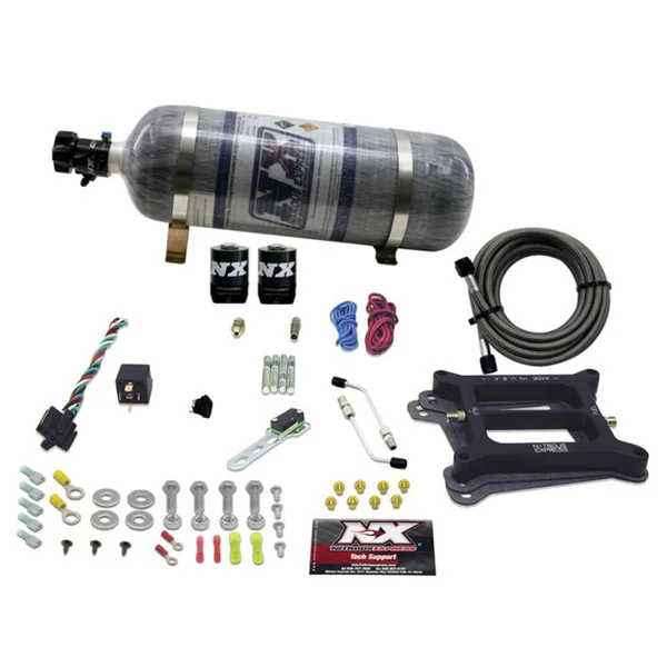 Nitrous Express 4150 4-BBL/Alcohol Nitrous Kit (100-500HP) w/Composite Bottle – 50045-12