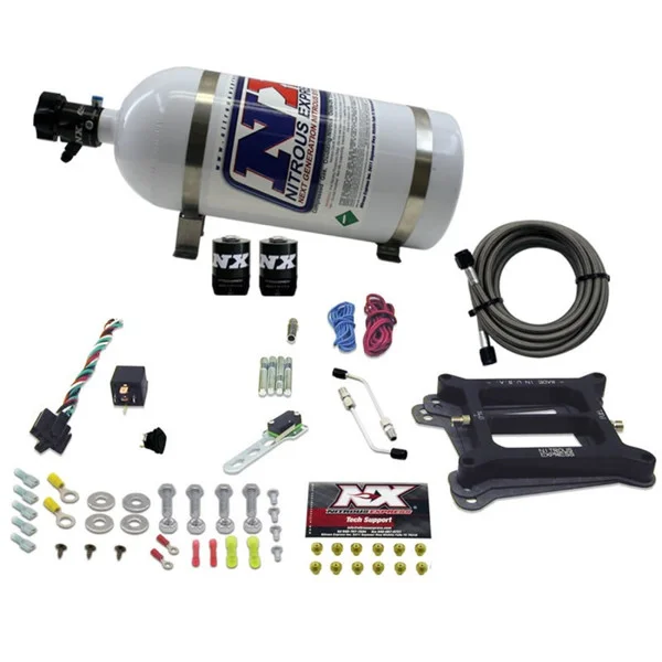 Nitrous Express 4150 4-BBL/Gasoline Nitrous Kit (50-300HP) w/10lb Bottle – 30040-10