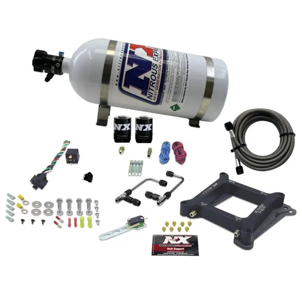 Nitrous Express 4150 Gemini Pro-Power Alcohol Nitrous Kit (100-500HP) w/10lb Bottle – 60545-10