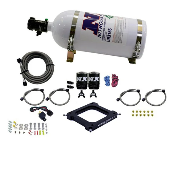 Nitrous Express 4500 Assassin Plate Pro Power Nitrous Kit (100-500HP) w/10lb Bottle – 67570-10