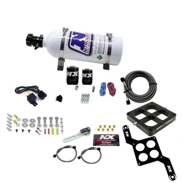 Nitrous Express Dominator Single Entry Billet Crossbar RNC Nitrous Kit (250-750HP) w/5lb Bottle – 63870-05