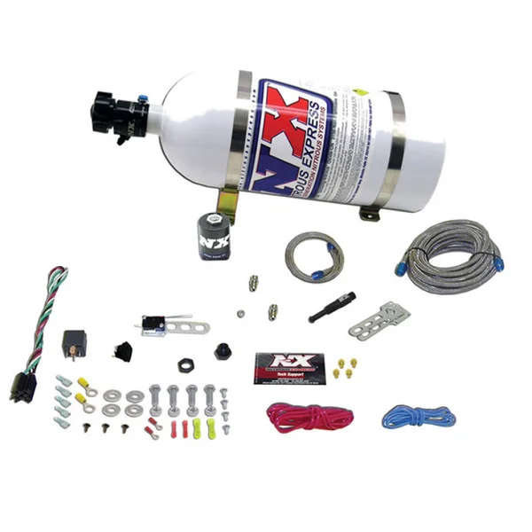Nitrous Express Dry EFI Single Nozzle Nitrous Kit (35-150HP) w/15lb Bottle – 21000-15