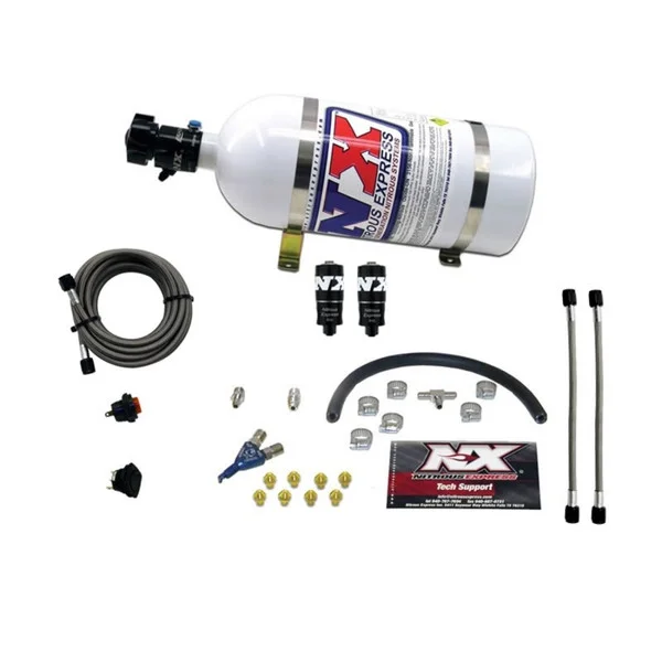 Nitrous Express Hitman EFI Single Nozzle Piranha Nitrous Kit (35-75HP) w/10lb Bottle – 20001-10