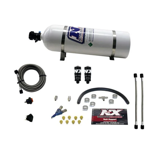 Nitrous Express Hitman EFI Single Nozzle Piranha Nitrous Kit (35-75HP) w/15lb Bottle – 20001-15