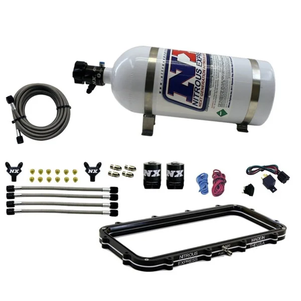Nitrous Express Holley High Ram Plenum Nitrous Plate Kit w/15lb Bottle – 20940-15